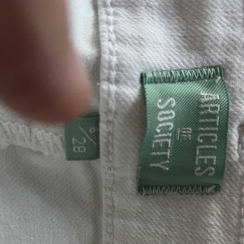 Articles Of Society Crisp White Denim 28